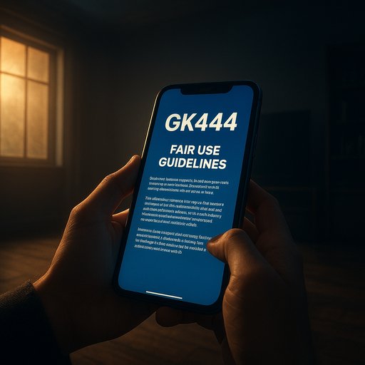 GK444 অ্যাপ-এর ন্যায্য ব্যবহার নির্দেশিকা