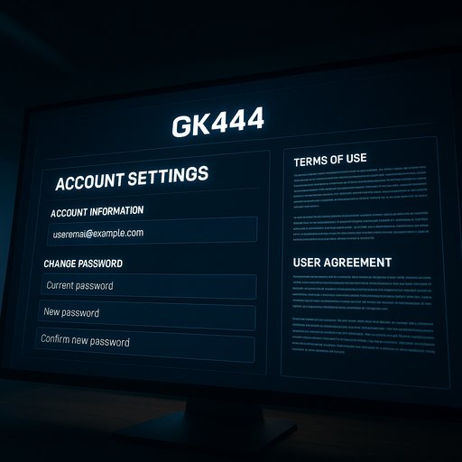 GK444 অ্যাকাউন্ট সেটিংস
